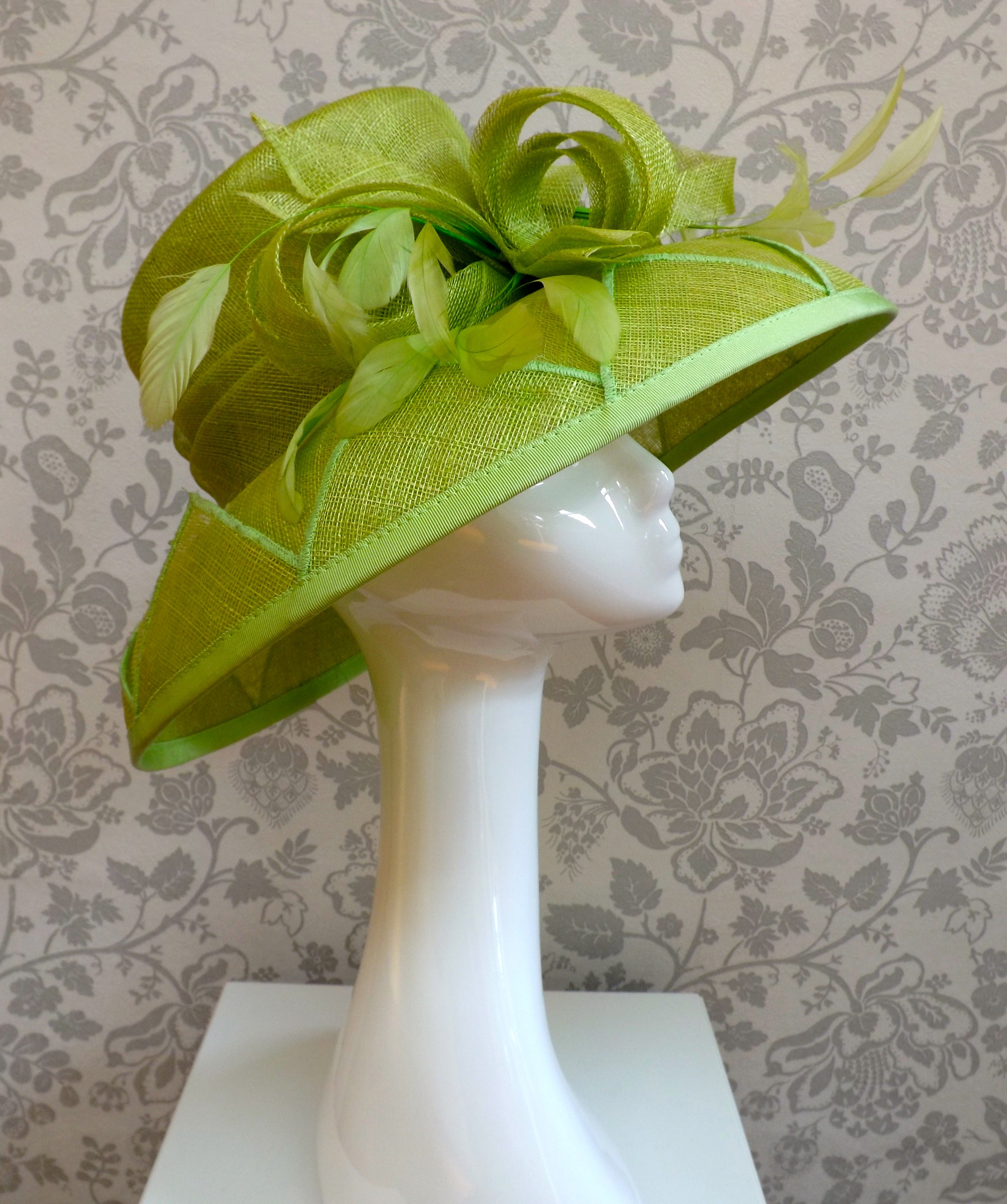 lime green wedding hat